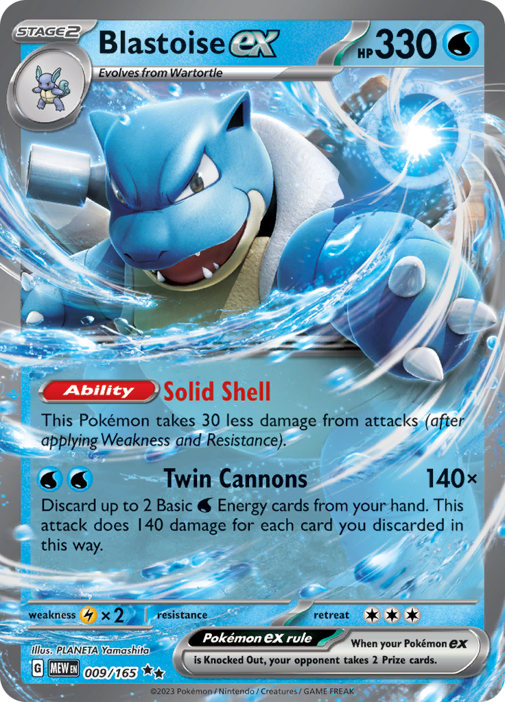 009/165 Blastoise ex SV 151 English