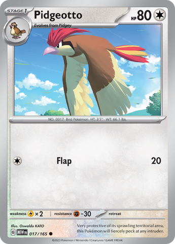 017/165 Pidgeotto SV 151 English