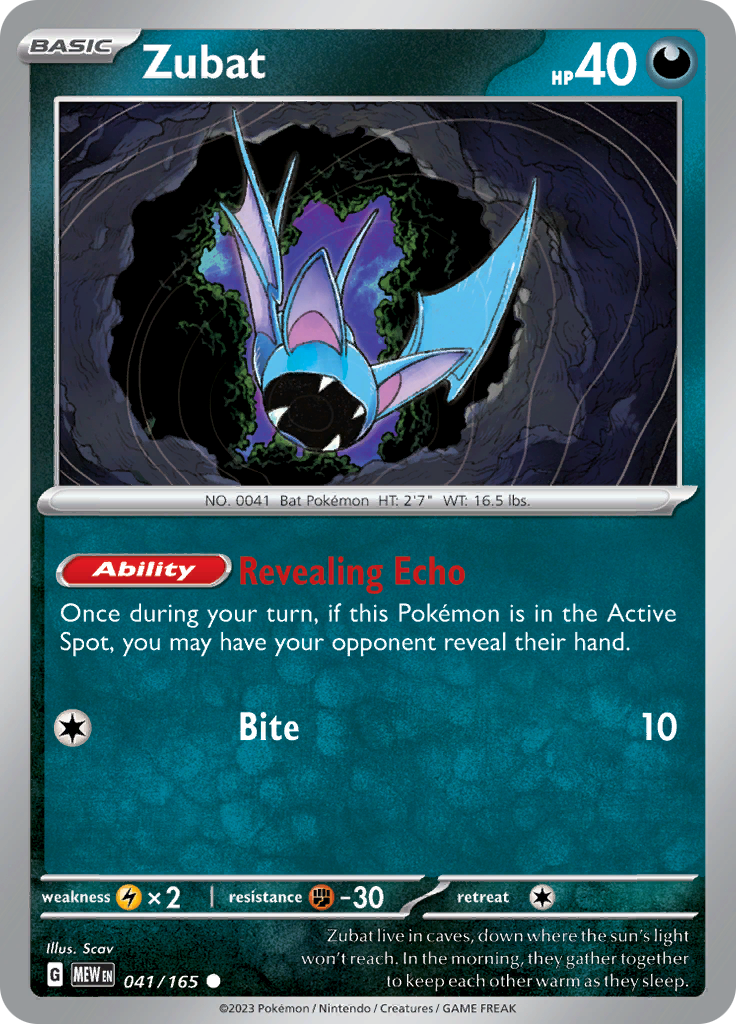 041/165 Zubat SV 151 English