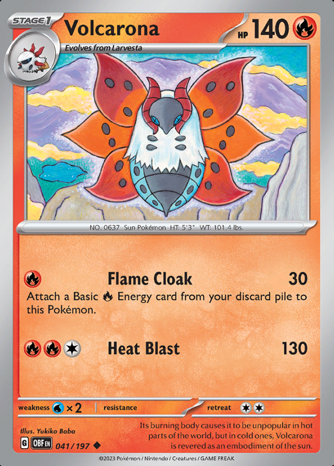 041/197 Volcarona (Uncommon) sv03 Obsidian Flames