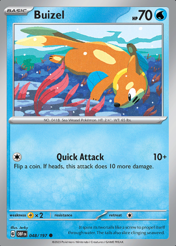 048/197 Buizel (Common) sv03 Obsidian Flames