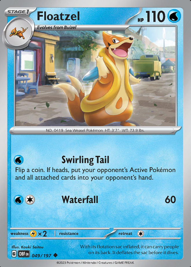 049/197 Floatzel (Uncommon) sv03 Obsidian Flames