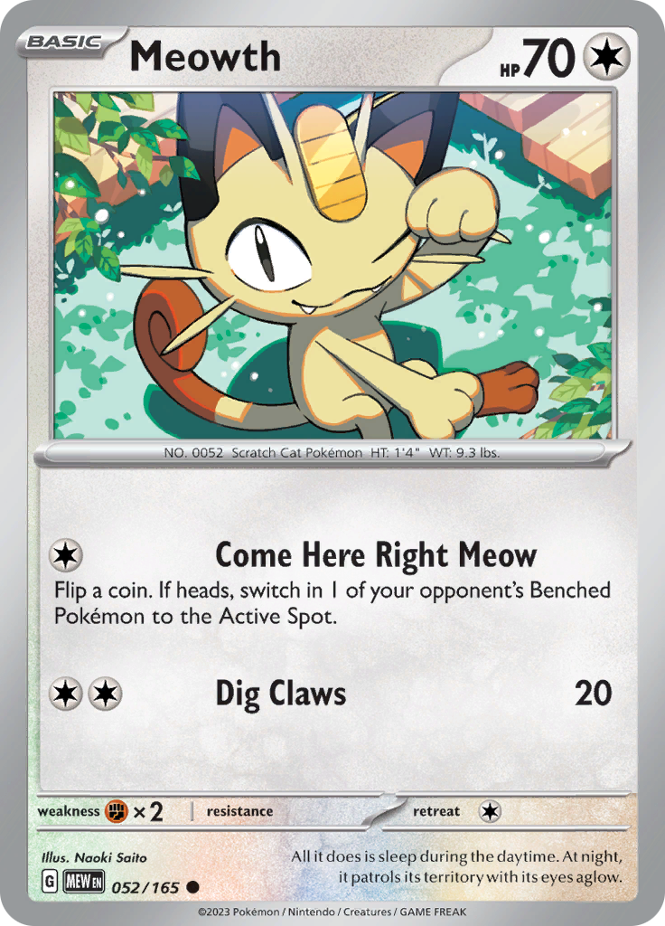 052/165 Meowth SV 151 English