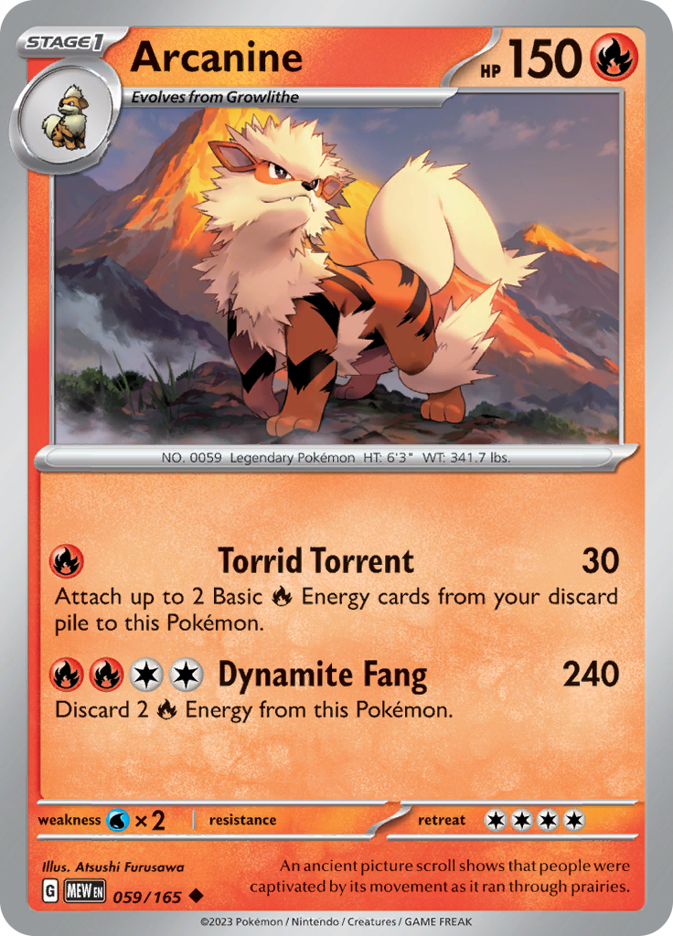 059/165 Arcanine SV 151 English