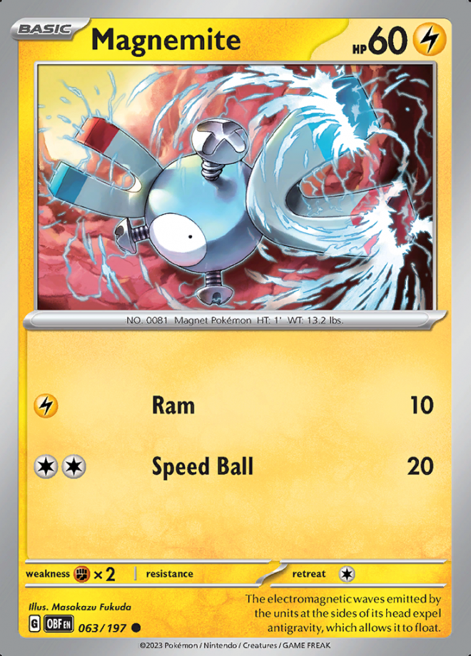 063/197 Magnemite (Common) sv03 Obsidian Flames