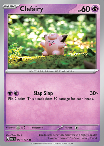 081/197 Clefairy (Common) sv03 Obsidian Flames