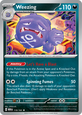 110/165 Weezing SV 151 English