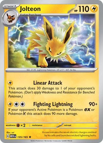 135/165 Jolteon SV 151 English