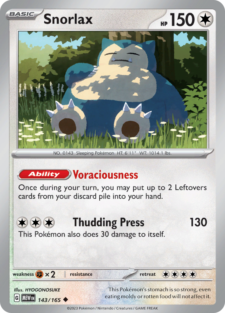 143/165 Snorlax SV 151 English