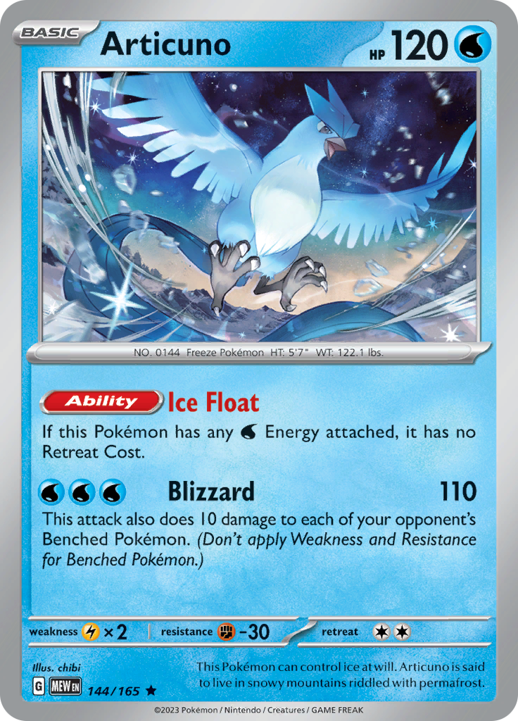 144/165 Articuno SV 151 English