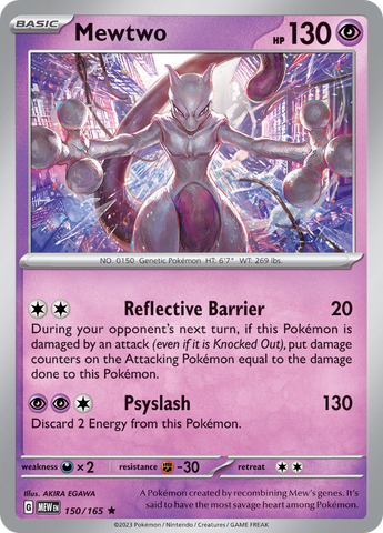 150/165 Mewtwo SV 151 English