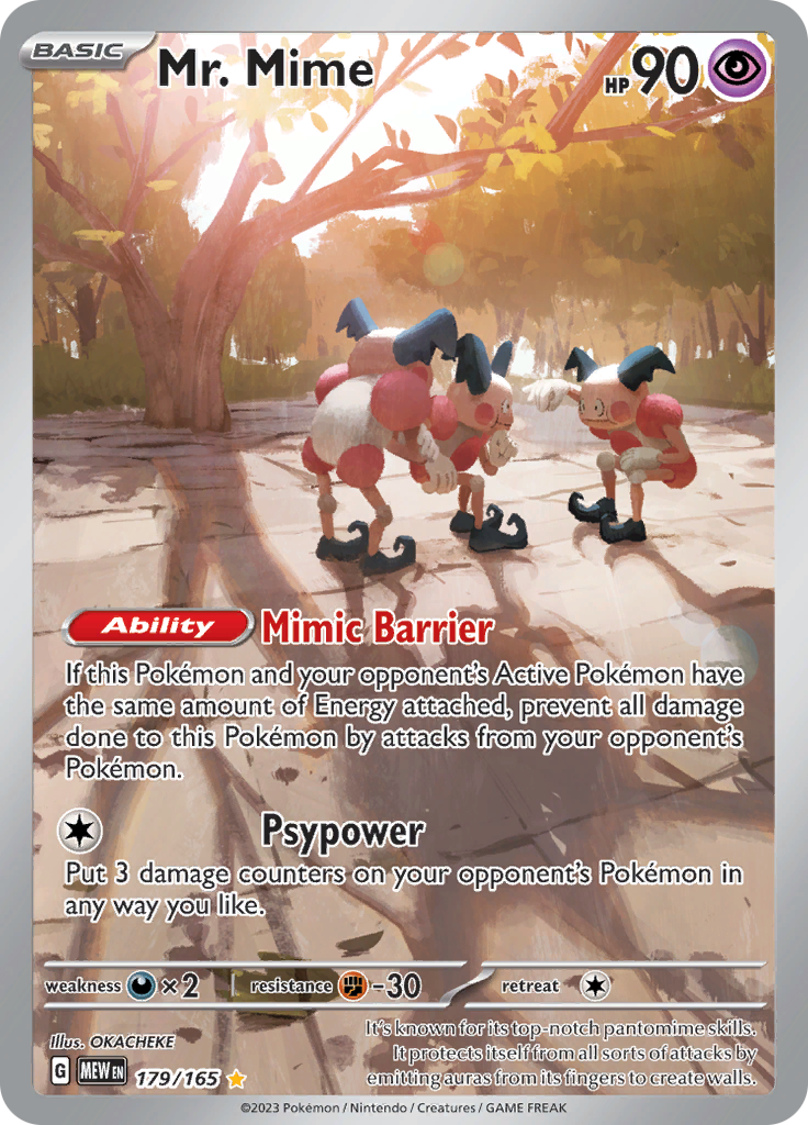 179/165 Mr. Mime SV 151 English